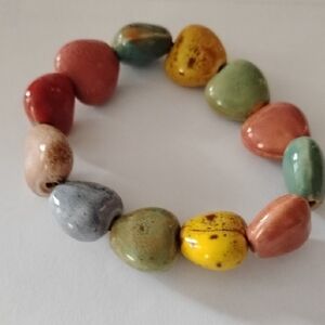Multicolor Ceramic Bead Bracelet